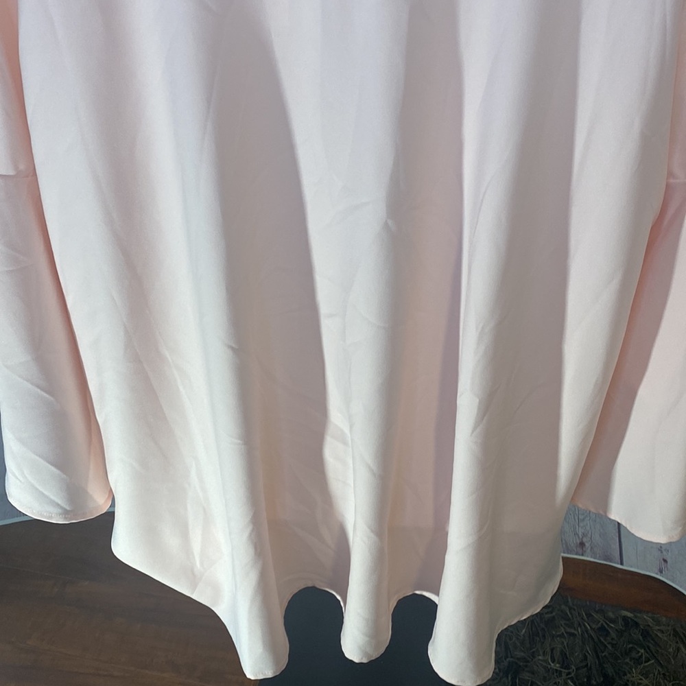 NWT LANE BRYANT PALE PINK BUTTON SLEEVE TIE BACK TOP-SIZE-26/28 - Picture 11 of 12